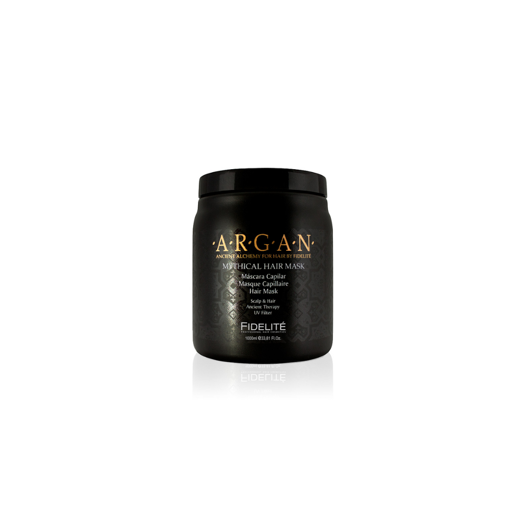 Máscara capilar Argán 1000g para nutrición profunda, brillo y protección UV