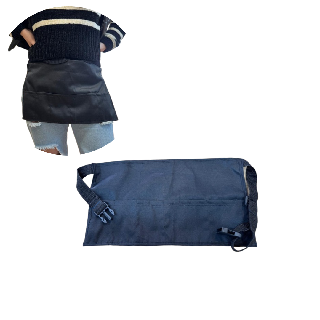 Riñonera profesional de tela con particiones para herramientas de peluquería